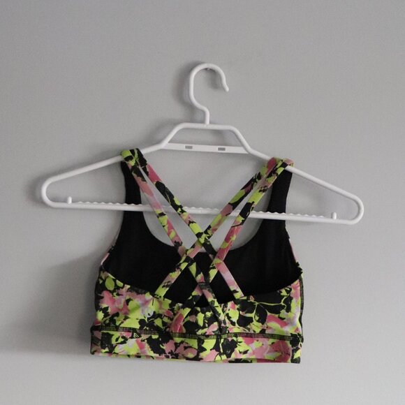 Lululemon Energy Medium Support Sz 2 Yellow Luxtreme Training Sports Bra - Picture 3 of 10
